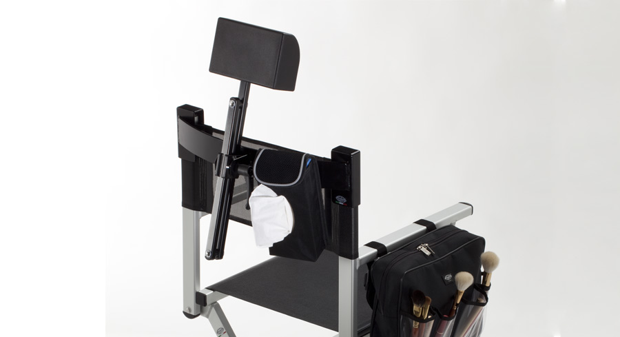 The make-up chair with a removable and adjustable headrest